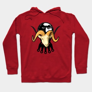 Goat head with horn and eyes that see Hoodie